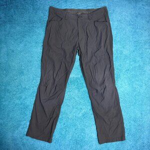 Eddie Bauer Men's Gray Nylon Spandex Stretch Zip Pocket Hiking Pants Size 38